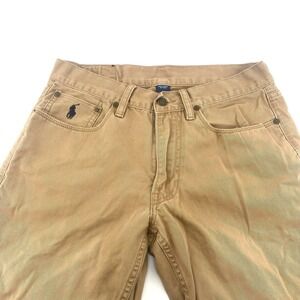 Polo Ralph Lauren Tan Khaki Chino Straight Leg 5-Pocket Pants Mens 30x30 Preppy